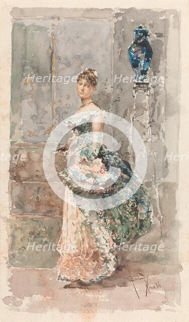 Lady in Formal Dress, 1886. Creator: Salvador Barbudo Sanchez.
