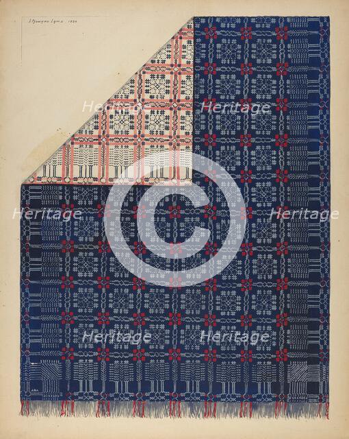 Coverlet, 1936. Creator: J. Howard Iams.