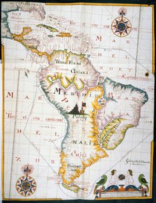 Map of the West Indies and South America, 1683.  Creator: William Hack.
