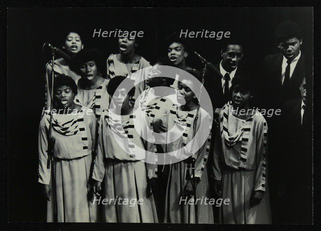 The Inspirational Choir performing at the Forum Theatre, Hatfield, Hertfordshire, 1985. Artist: Denis Williams