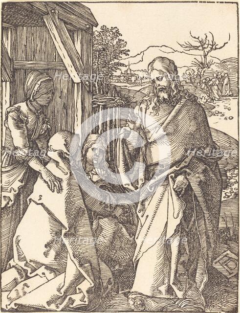 Christ Taking Leave from His Mother, probably c. 1509/1510. Creator: Albrecht Durer.