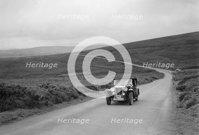 MG Magnette of RWG Collins, winner of a premier award at the MCC Torquay Rally, July 1937. Artist: Bill Brunell.