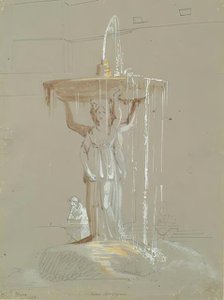 Villa Borghese - Fountain, 1824. Creator: James William Giles.