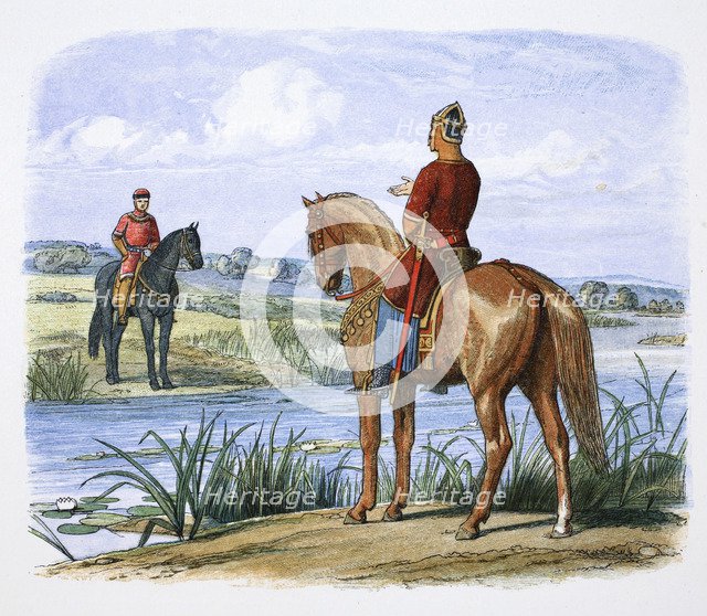 Henry of Anjou and Stephen confer across the Thames, 1153 (1864). Artist: James William Edmund Doyle