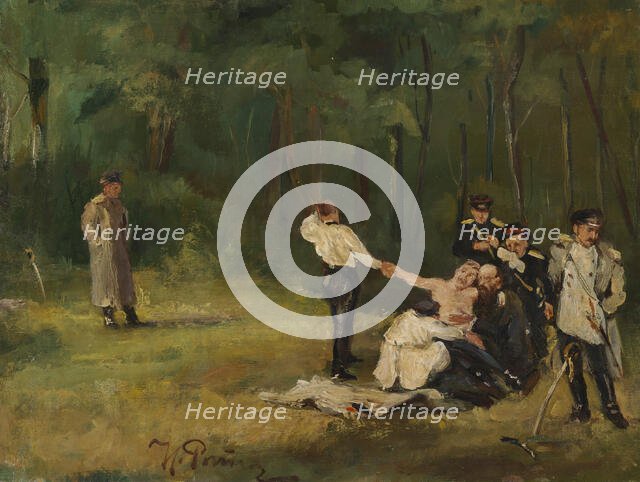 Duel, study, 1896. Creator: Il'ya Repin.