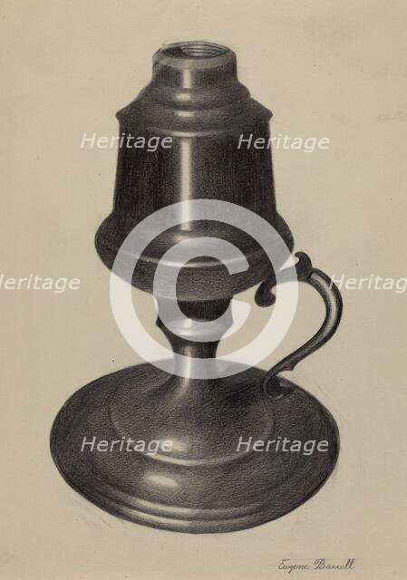 Lamp, c. 1936. Creator: Eugene Barrell.