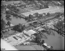 Twickenham Bridge under construction, Twickenham, London, c1930s. Creator: Arthur William Hobart.