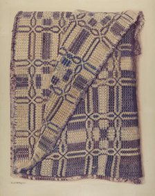 Woven Coverlet, c. 1941. Creator: Edith Magnette.