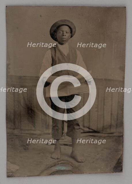 Untitled (Portrait of a Standing Man Holding a Newspaper), 1875. Creator: Unknown.