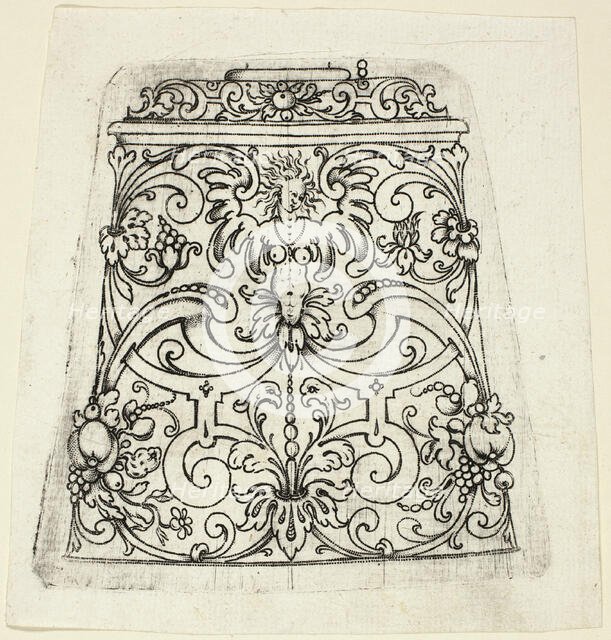 Plate 8, from twenty ornamental designs for goblets and beakers, 1604. Creator: Master AP.