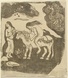 The Rape of Europa (L'enlevement d'Europe), in or after 1895. Creator: Paul Gauguin.