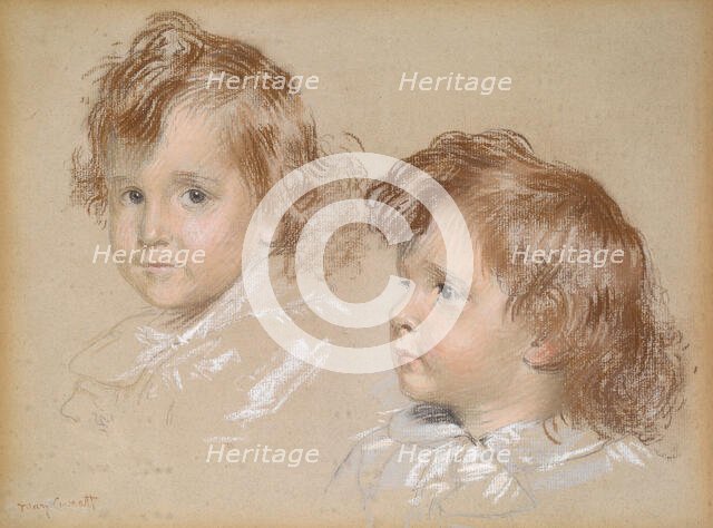 Studies of a Child's Head, date unknown. Creator: Unknown.