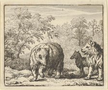 The Lion Frees the Bear and the Wolf, 1650-75. Creator: Allart van Everdingen.