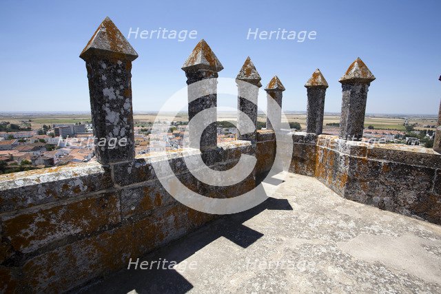 Merlons on the battlements, Beja Castle, Beja, Portugal, 2009. Artist: Samuel Magal