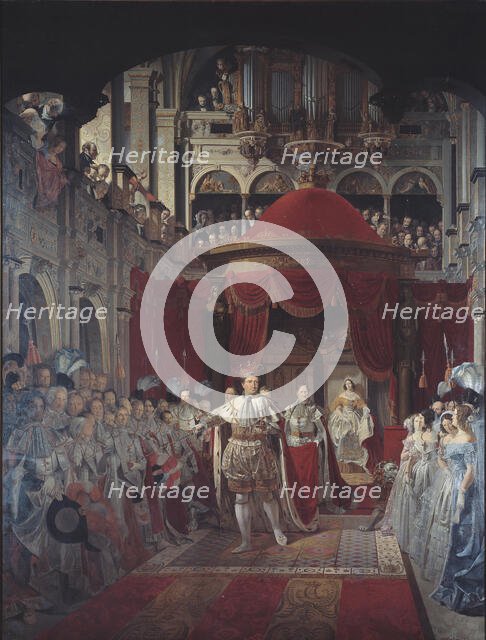 Christian VIII og Caroline Amalies salving i Frederiksborg Slotskirke den 28. juni 1840, 1840-1843. Creator: Sophus Schack.