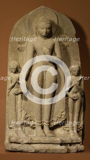 Buddha Shakyamuni with Monk Attendants, 11th-12th century. Creator: Unknown.