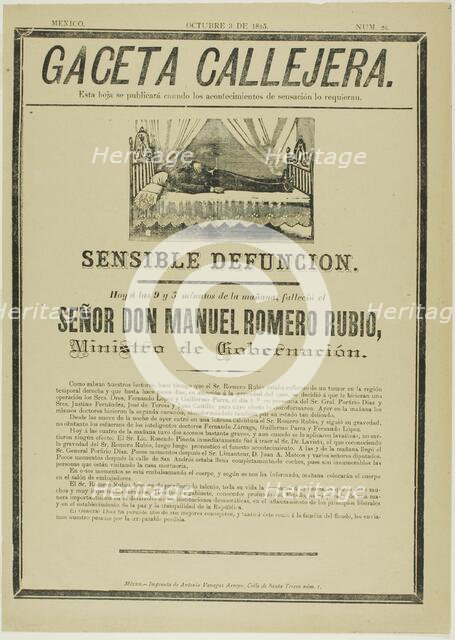 Sensitive Death, n.d. Creator: José Guadalupe Posada.