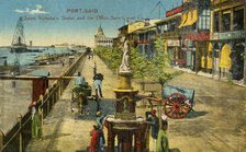 'Port-Said - Queen Victoria's Statue and the Office Suez Canal Co.', c1918-c1939. Creator: Unknown.