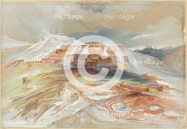 Hot Springs of Gardiner's River, Yellowstone, 1873. Creator: Thomas Moran.