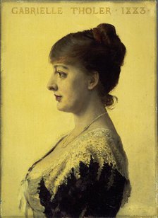 Portrait of the actress Gabrielle Tholer (1850-1894), member of the Comédie-Française, c1883. Creator: Gabriel Ferrier.