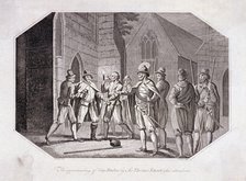 Scene showing the capture of Guy Fawkes, c1605, (1802). Artist: F Deeres