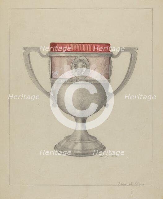 Silver Spoon Holder, c. 1936. Creator: Samuel O. Klein.