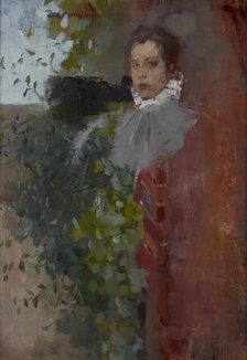 Portrait of a Woman-two-sided painting, c1885. Creator: Olga Boznanska.