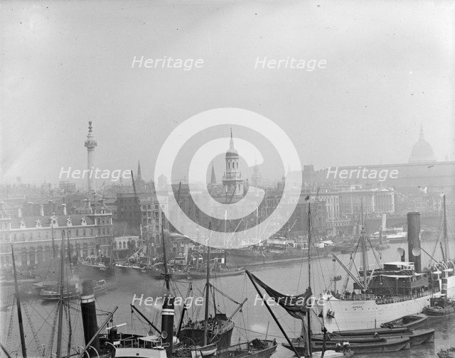 Shipping in the Pool of London, from London Bridge to Billingsgate. Artist: Unknown