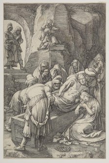 The Entombment, plate 11 from The Passion of Christ, 1596. Creator: Hendrik Goltzius.