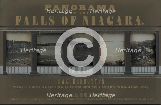 Panorama of Niagara Falls, July 1845. Creator: Frederick Langenheim.