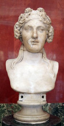 Portrait bust of Dionysus, God of Wine and patron of wine making. Artist: Unknown