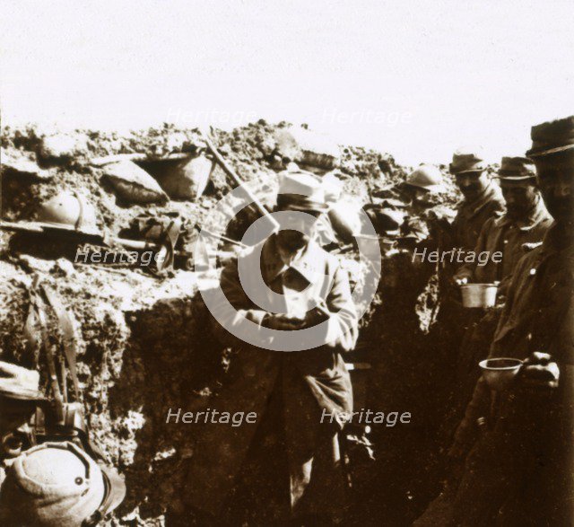 Front line trenches, c1914-c1918. Artist: Unknown.