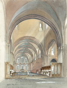 Choir and presbytery of Lilleshall Abbey, c13th century, (c1990-2010) Artist: Terry Ball.