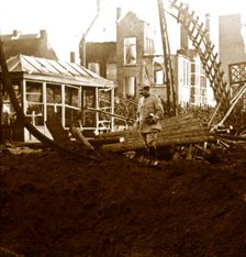 Deinze station, Flanders, Belgium, c1914-c1918. Artist: Unknown.