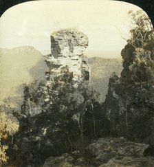 'The Orphan and Indian Face Rocks,...Blue Mountains, N.S.W., Australia', 1909.  Creator: George Rose.