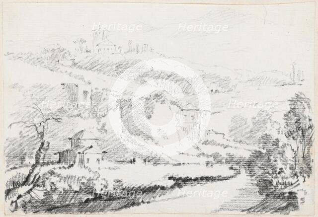 Landscape in the Alban Hills, 1744/1750. Creator: Joseph-Marie Vien the Elder.