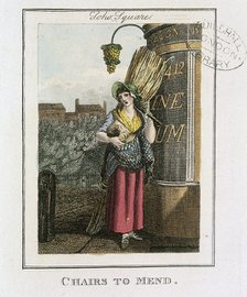 'Chairs to Mend', Cries of London, 1804. Artist: Anon