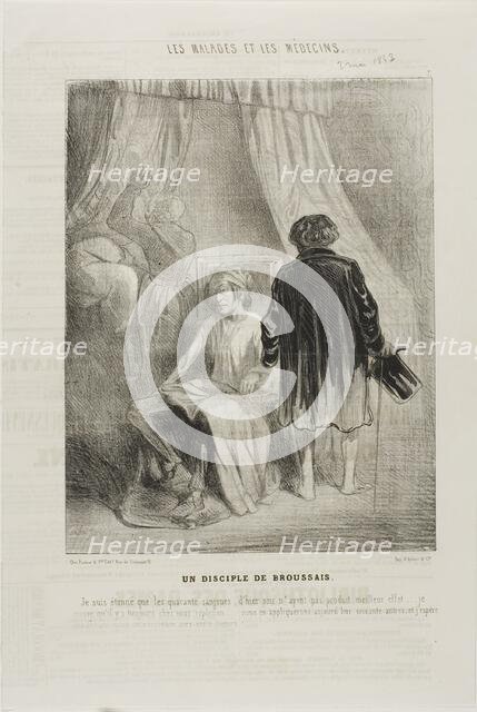 A Follower of Broussais (plate 7), 1843. Creator: Charles Emile Jacque.