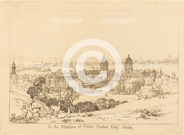 London from Greenwich, published 1811. Creator: JMW Turner.