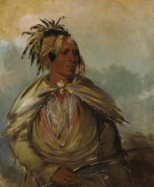 Pah-mee-ców-ee-tah, Man Who Tracks, a Chief, 1830. Creator: George Catlin.