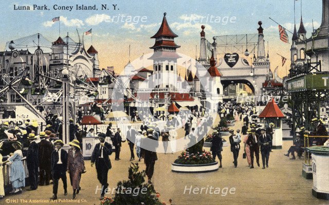 Luna Park, Coney Island, New York City, New York, USA, 1916. Artist: Unknown