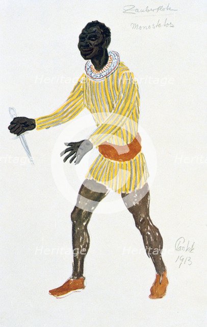 Costume design for Monostatos, 1913. Artist: Unknown