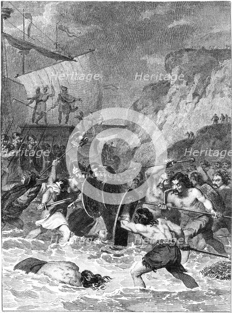 Roman invasion of Britain, 55-54 BC (c1820). Artist: Unknown