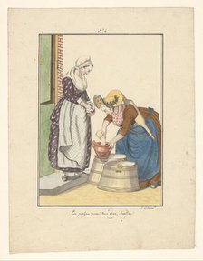 Maid and milk seller, 1803-c.1899.  Creator: J. Enklaar.