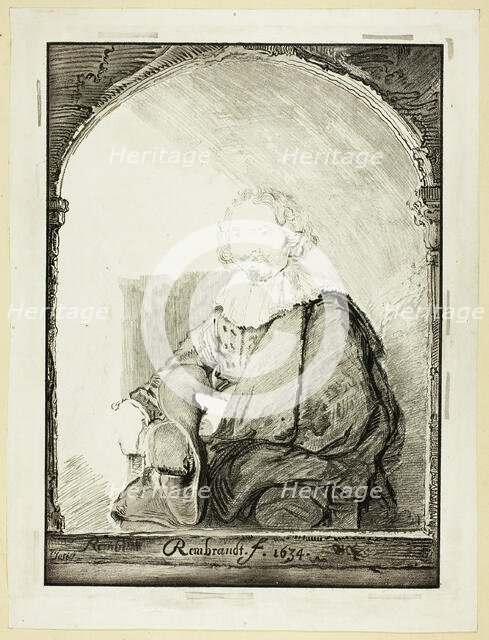 Portrait of a Man in an Arm Chair..., published 1821. Creator: Christian Josi.