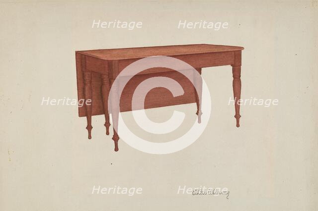 Table (Dining?), 1935/1942. Creator: Edward D. Williams.