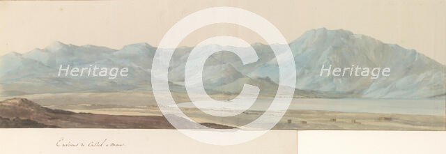 Surroundings of a castle on a lake, 1778. Creator: Louis Ducros.