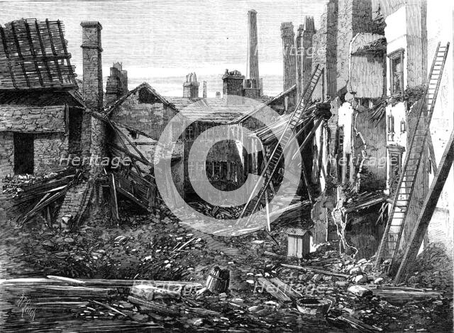 The fatal explosion at a percussion-cap manufactory in Graham-Street, Birmingham:...the ruins, 1862. Creator: Unknown.