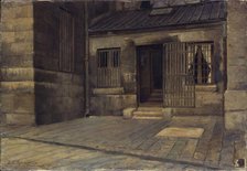 Porte de l'infirmerie de la prison Saint-Lazare, rue du Faubourg-Saint-Denis, 10ème..., en 1889, 188 Creator: Jean-Jacques Rousseau.