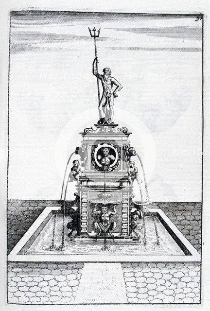 Fountain design, 1664. Artist: Georg Andreas Bockler